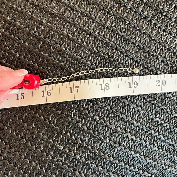 Red Stone and Silver Beaded 3-Piece Jewelry Set - Picture 6 of 11